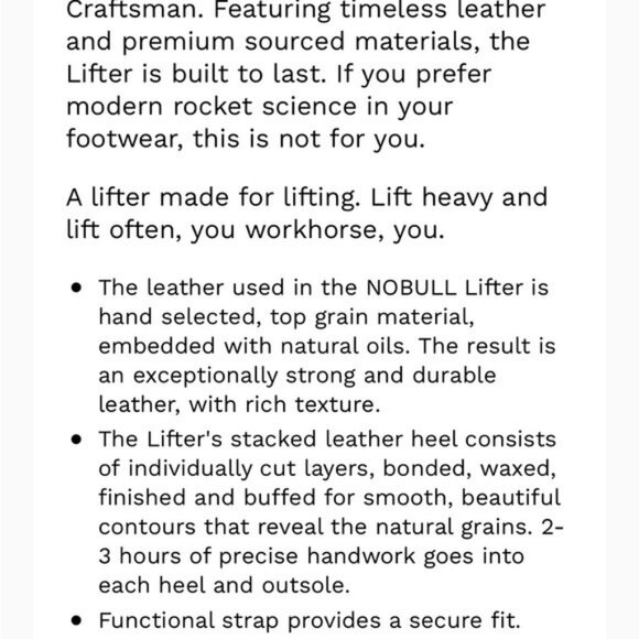 Nobull Power Performance Smokey Black Oiled Coffee Brown Leather, Size 6… - Picture 13 of 13